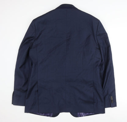 Mens UK Size 43 T.M.Lewin Regular Blue Suit Jacket