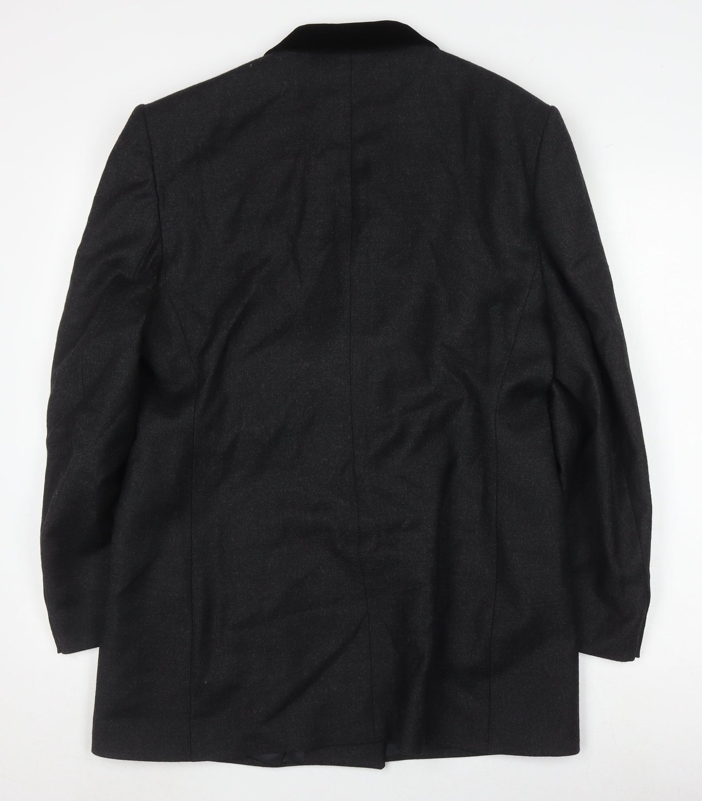 St Michael Women's Grey Wool Blazer Size 16 Classic