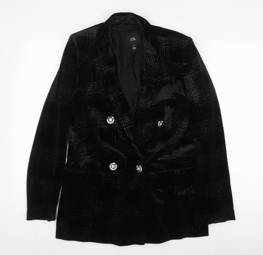 River Island Women's Black Velvet Blazer Size 6