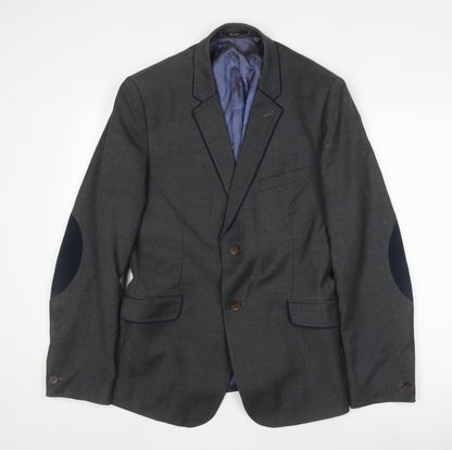 Mens UK Size 4 Ted Baker Regular Grey Suit Jacket