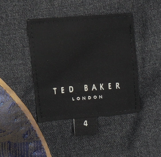 Mens UK Size 4 Ted Baker Regular Grey Suit Jacket