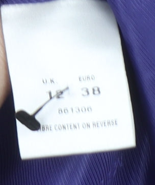 Minuet Women's Purple Buttoned 3/4 Sleeve Jacket, Size 12