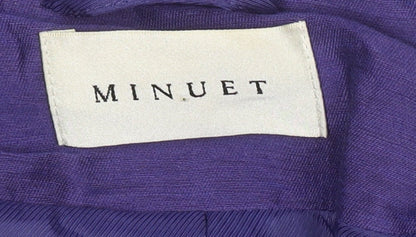 Minuet Women's Purple Buttoned 3/4 Sleeve Jacket, Size 12