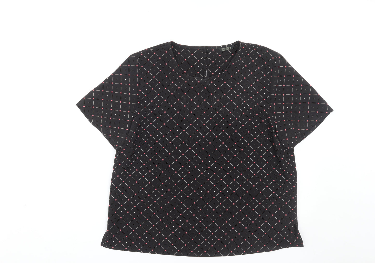 Womens UK Size 14 Debenhams Black Basic Blouse