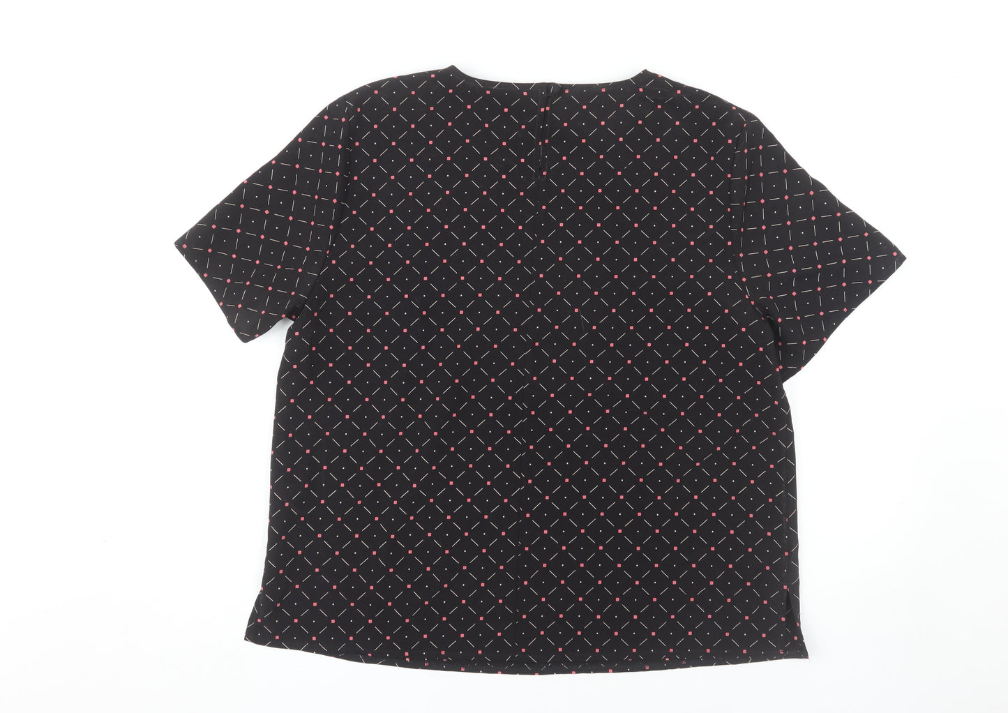Womens UK Size 14 Debenhams Black Basic Blouse
