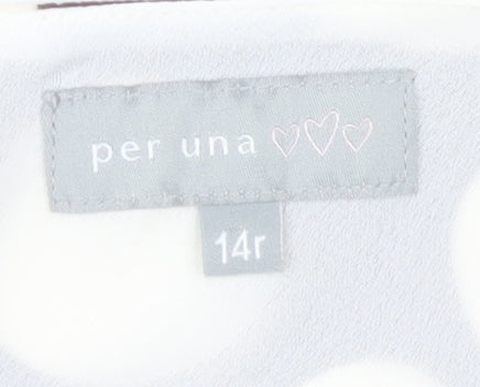 Per Una Women’s Brown Polka Dot Sleeveless Dress