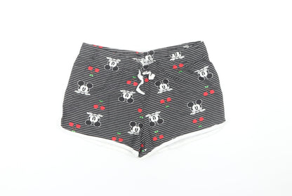 Disney Women's Black Striped Shorts Size 10-12