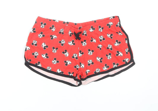 Disney Women’s Red Cartoon Shorts, Size S