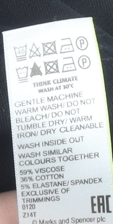 Womens UK Size 14 Marks and Spencer   Black Trousers