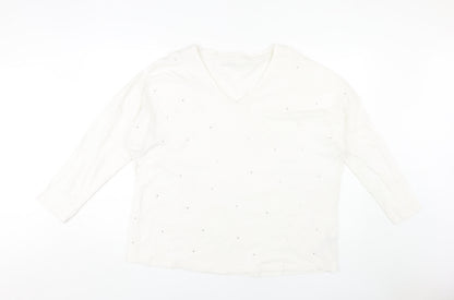Womens UK Size 18 CAPSULE White Basic T-Shirt
