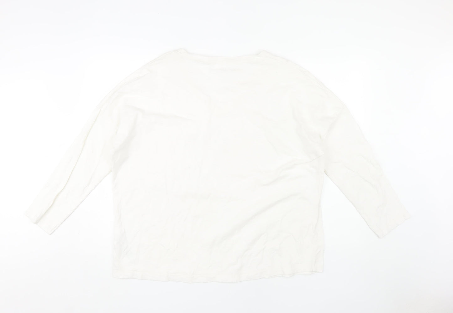 Womens UK Size 18 CAPSULE White Basic T-Shirt