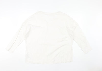 Womens UK Size 18 CAPSULE White Basic T-Shirt