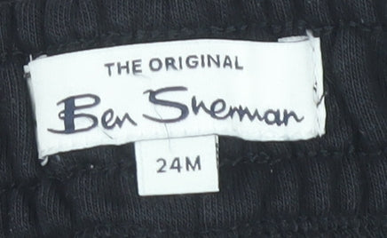 Ben Sherman Boys Black Jogger Trousers 2 Years Casual