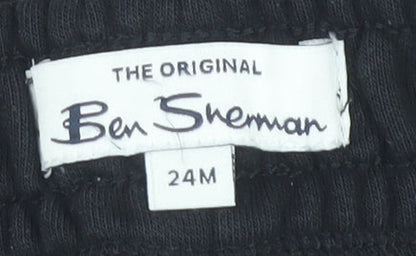 Ben Sherman Boys Black Jogger Trousers 2 Years Casual