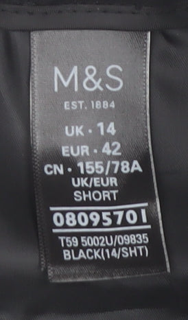 Womens UK Size 14 Marks and Spencer   Black Trousers