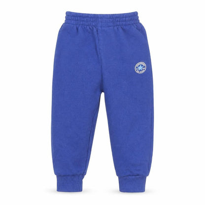Front view of Converse boys’ blue jogger trousers 18 months
