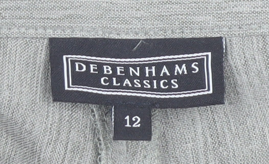 Womens UK Size 12 Debenhams Classic Fit Dress Pants Grey Trousers