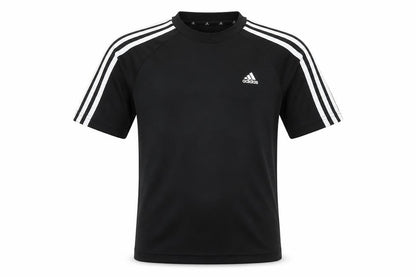 Front view of Adidas boys’ black t-shirt 11-12 years gym & training pullover