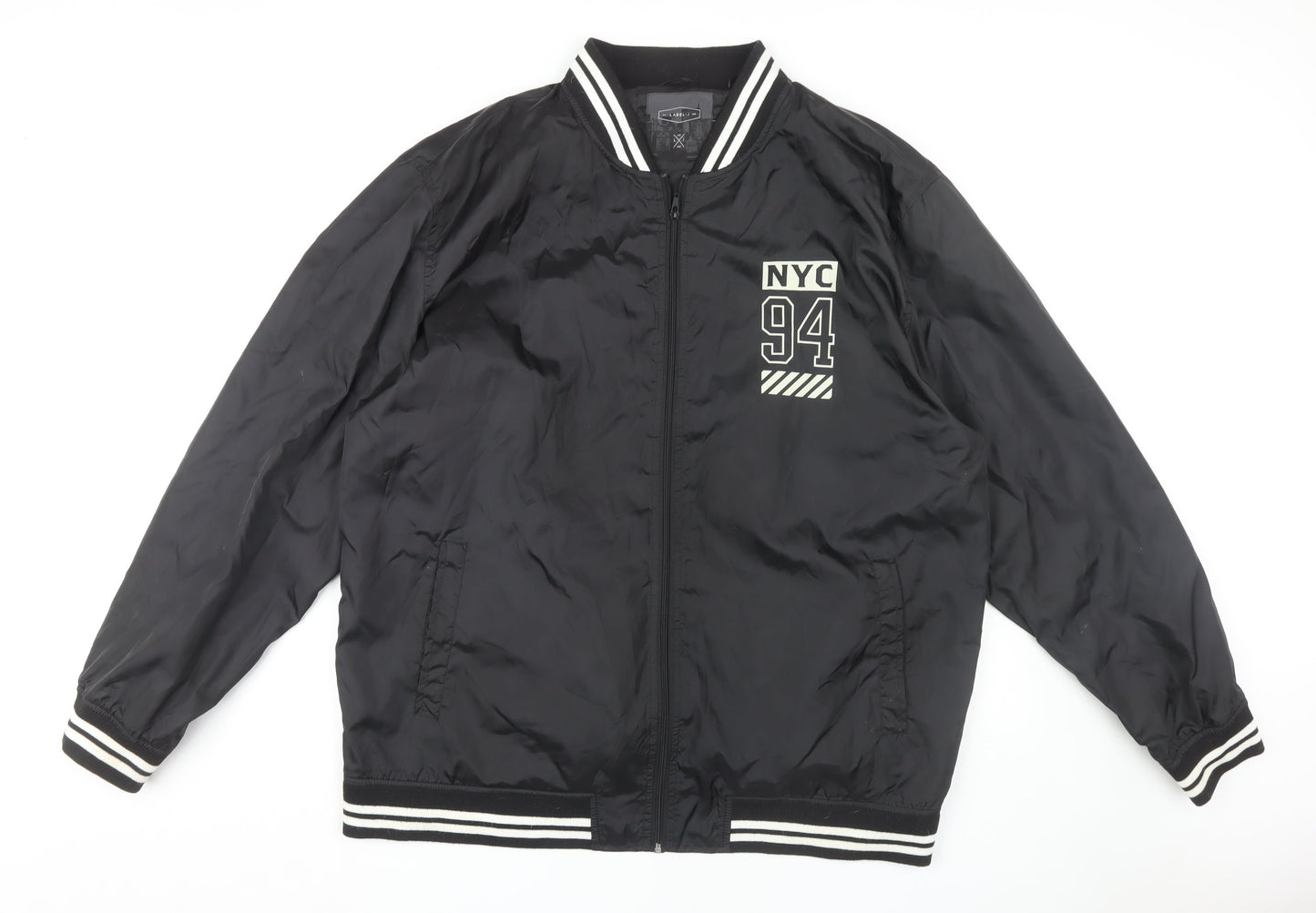 Label-J Men's Black 2XL Bomber Jacket