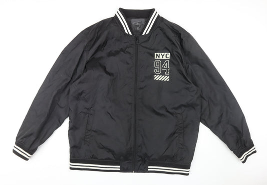Label-J Men's Black 2XL Bomber Jacket