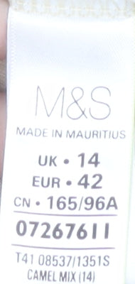 Womens UK Size 14 Marks and Spencer Multicoloured Basic T-Shirt