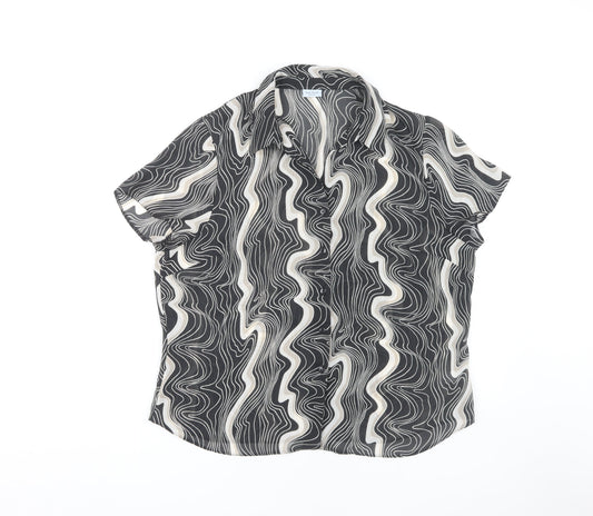 Anne Brooks Women's Black Button-Up Shirt Size 18