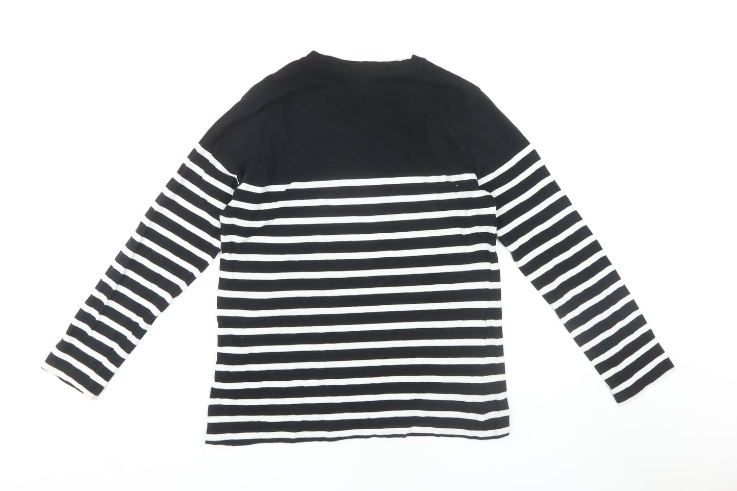 Womens UK Size L Stradivarius Black Basic T-Shirt