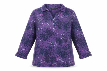 Isle Essentials Women's Purple Floral Blouse Size 12