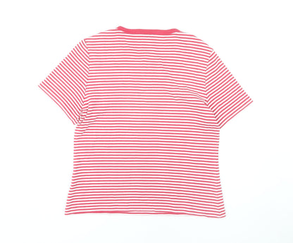 Womens UK Size L Viyella Red Basic T-Shirt