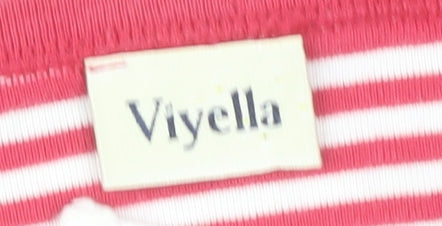Womens UK Size L Viyella Red Basic T-Shirt