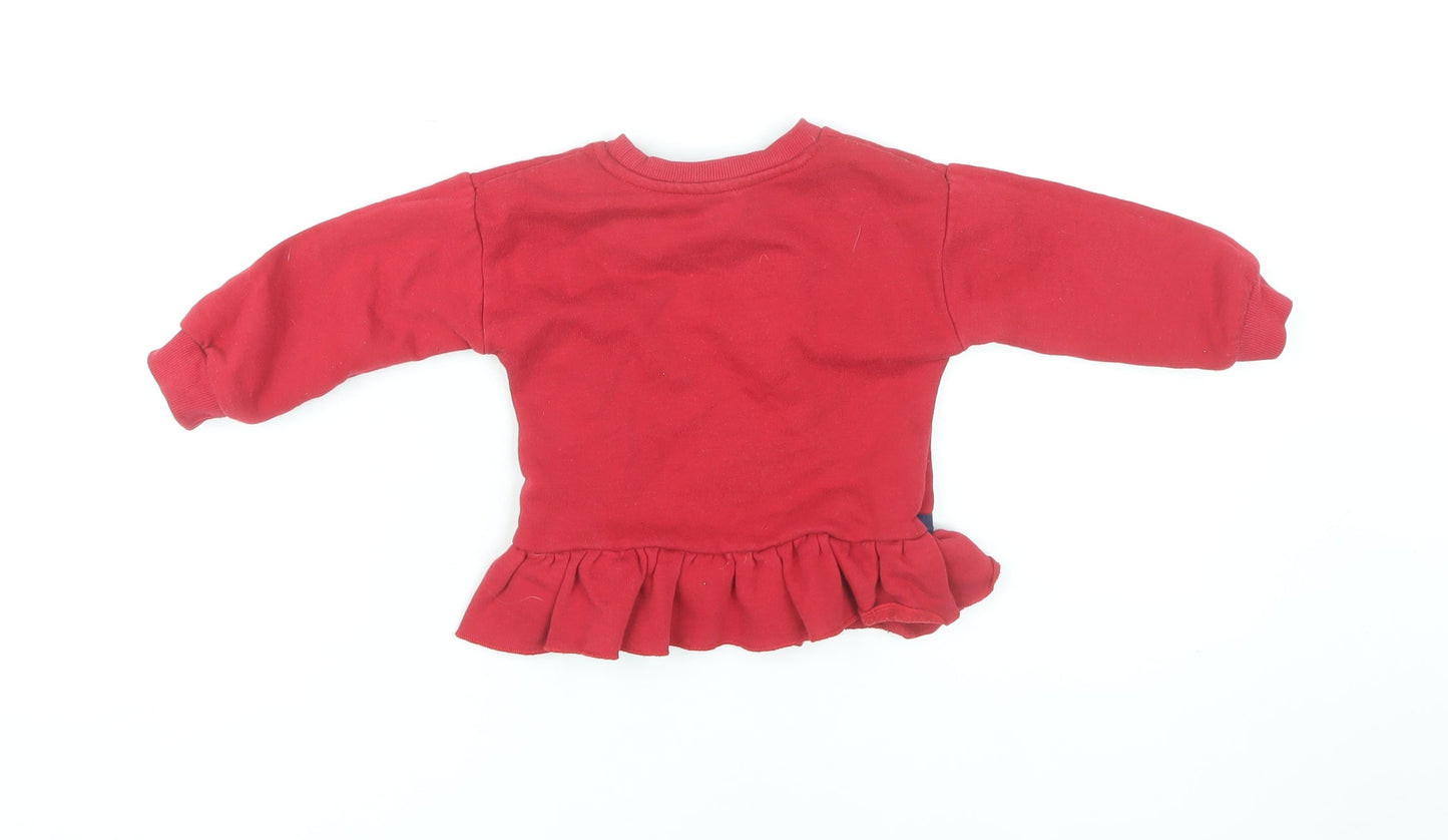 Disney Baby Red Minnie Mouse Christmas T-Shirt 12-18M