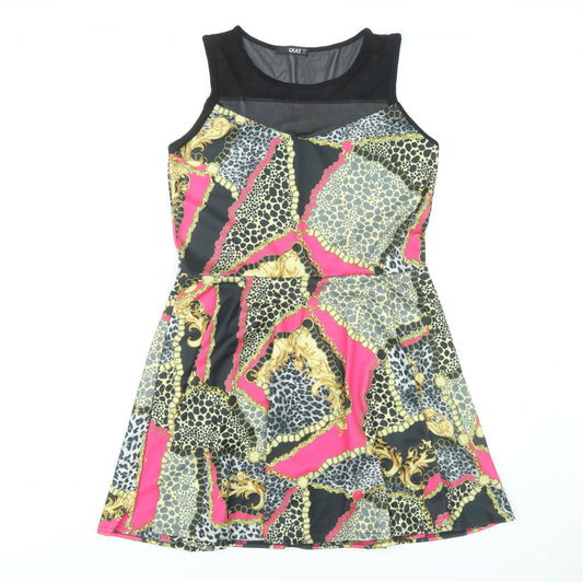 Quiz Women's Multicoloured A-Line Dress, Size 14
