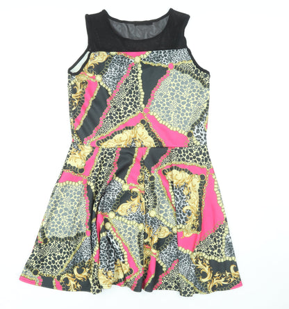 Quiz Women's Multicoloured A-Line Dress, Size 14