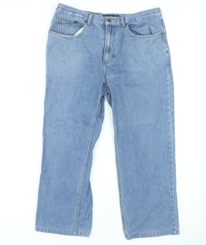 Vintage Jeans Men's Straight Blue Denim Size 38