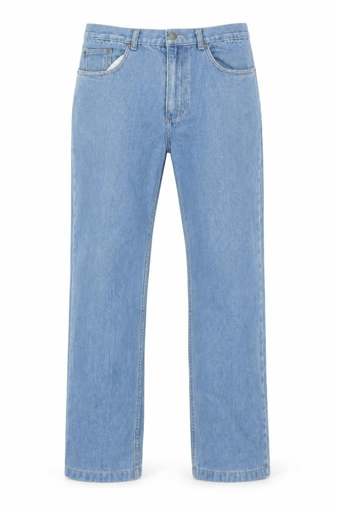 Mens UK Size 38 Vintage Jeans Regular Fit Straight Blue Jeans
