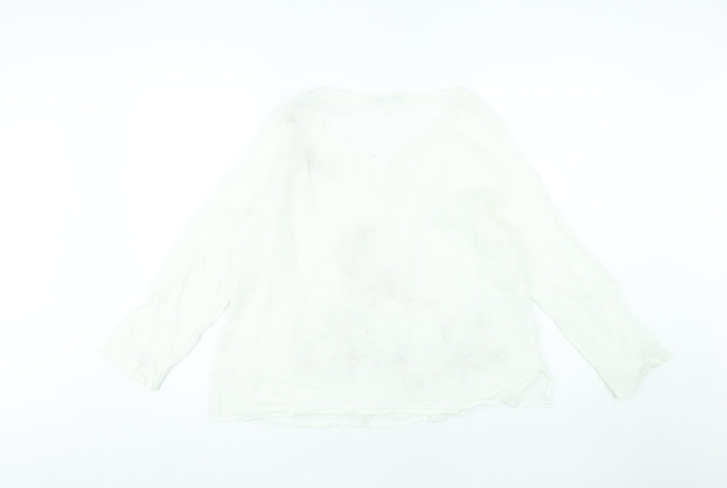 Klass Collection Women's White Floral Tunic Blouse 20