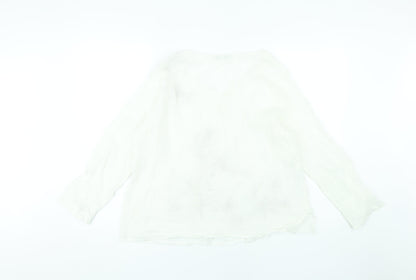 Klass Collection Women's White Floral Tunic Blouse 20