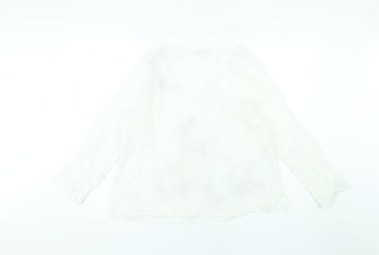 Klass Collection Women's White Floral Tunic Blouse 20