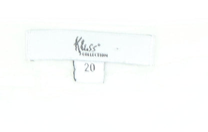 Klass Collection Women's White Floral Tunic Blouse 20