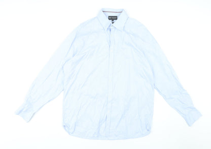 Mens UK Collar Size 43 Marks and Spencer Smart Blue  Dress Shirt