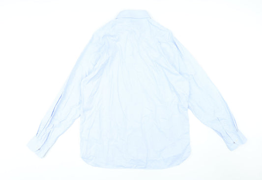 Mens UK Collar Size 43 Marks and Spencer Smart Blue  Dress Shirt
