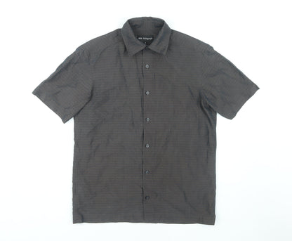 Marks and Spencer Men's Brown Short Sleeve Shirt, Size S