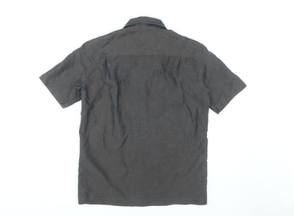 Marks and Spencer Men's Brown Short Sleeve Shirt, Size S