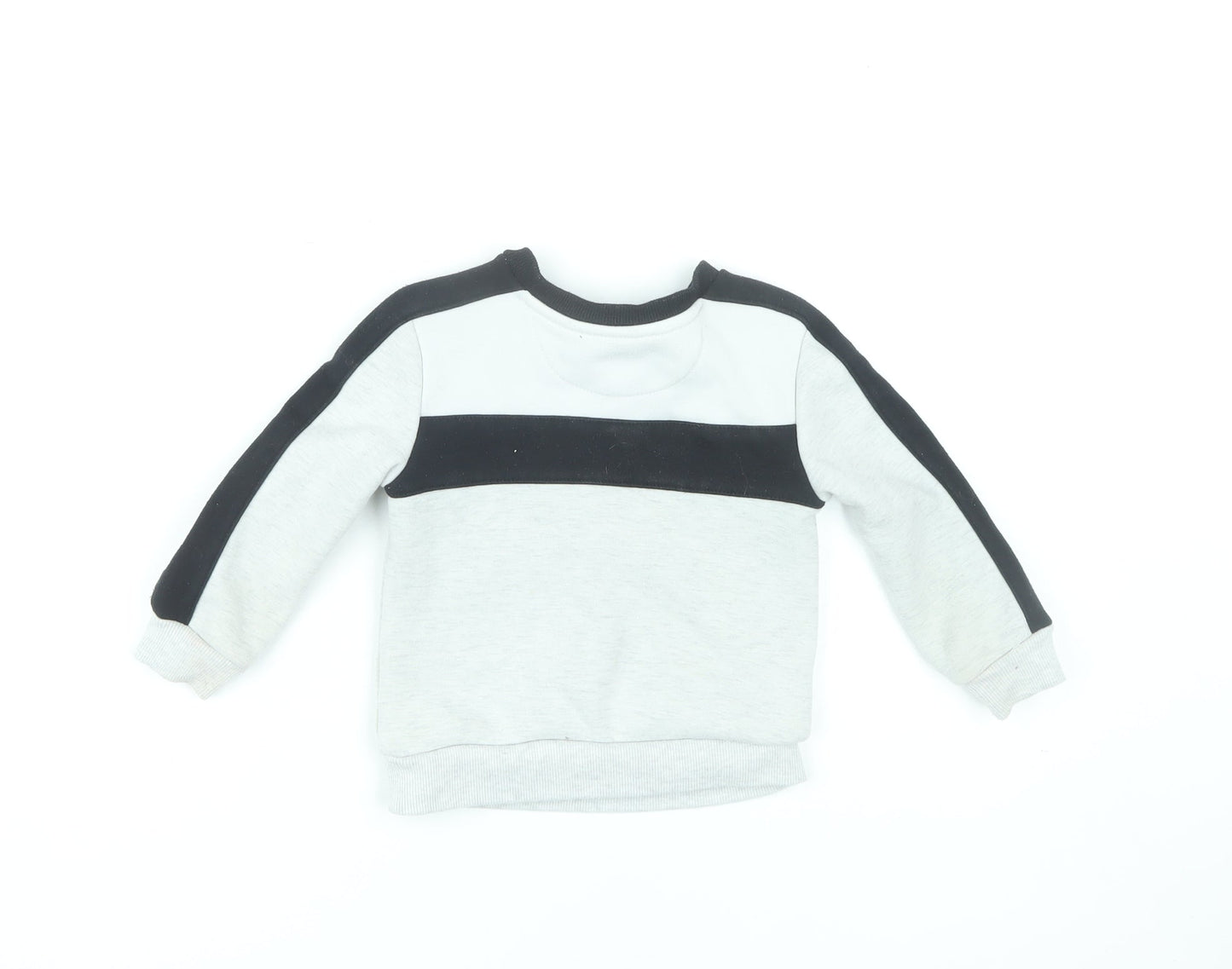 Firetrap Unisex Grey Black Casual Top, 18-24 Months