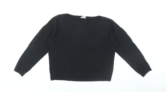 Hush Women's Black Boat Neck Jumper Size 2XS/XS
