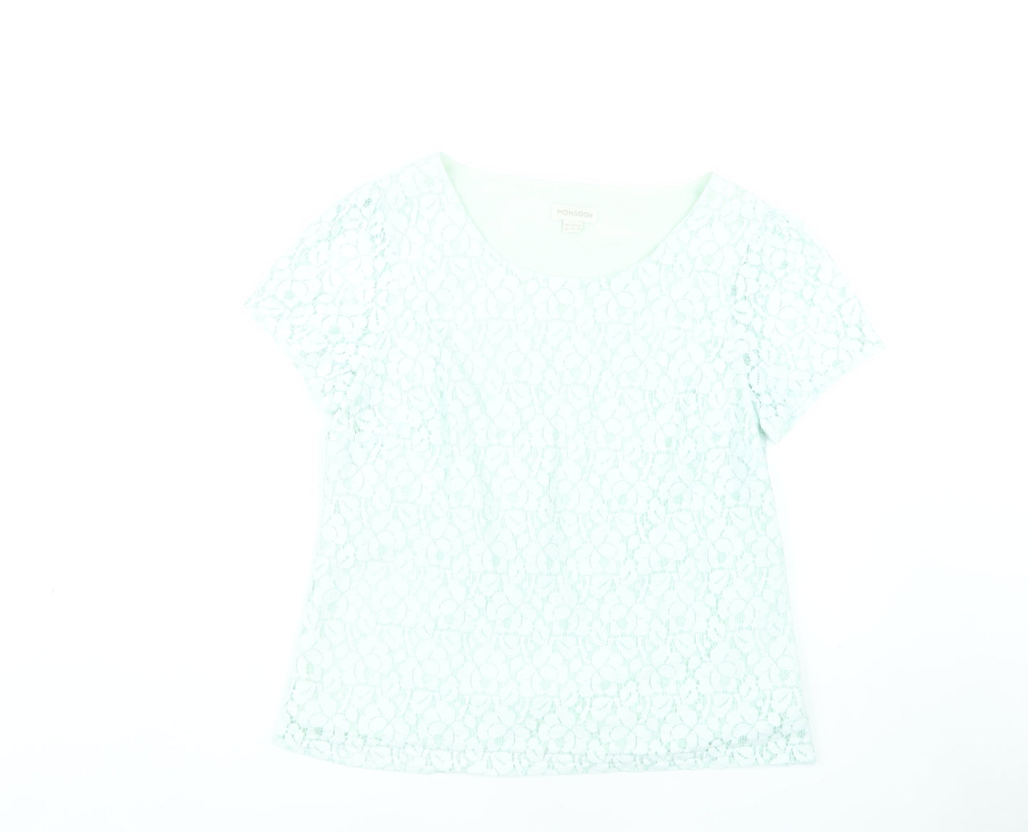 Womens UK Size 14 Monsoon Blue Basic T-Shirt