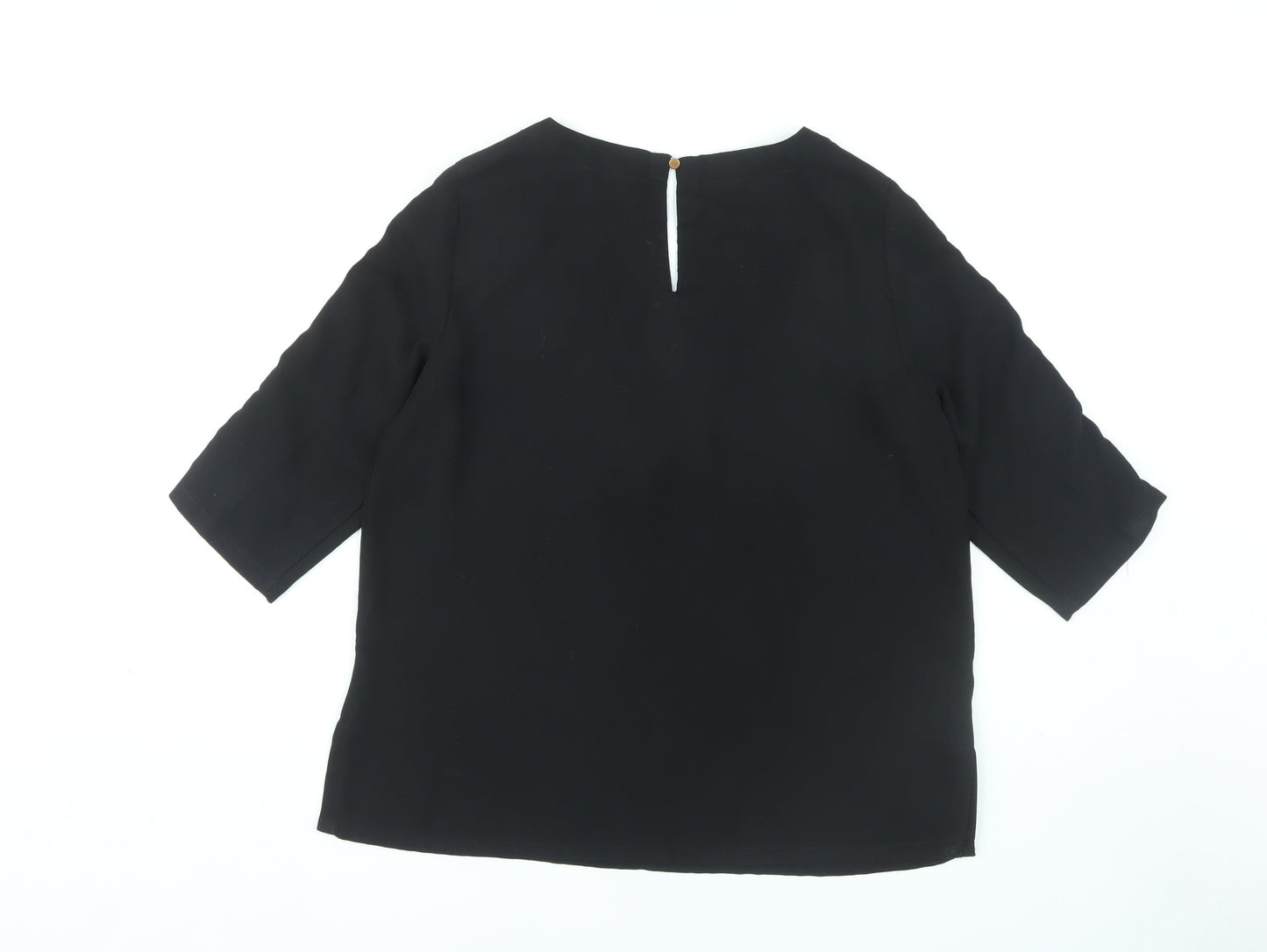 Womens UK Size 12 River Island Black Basic Blouse