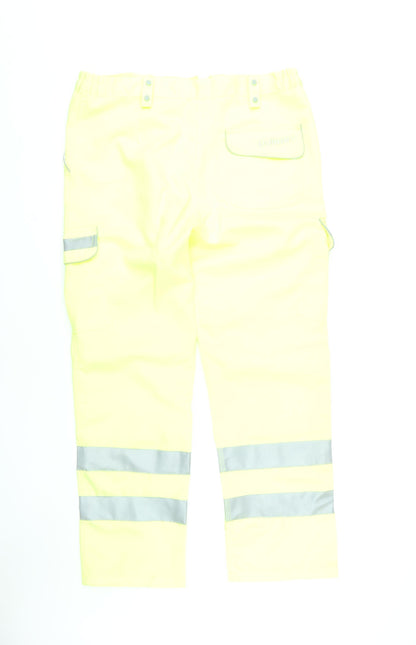 Pulsar Women's Yellow High-Viz Cargo Work Trousers Size 18