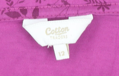 Cotton Traders Women's Floral Blouse, Pink, Size 12