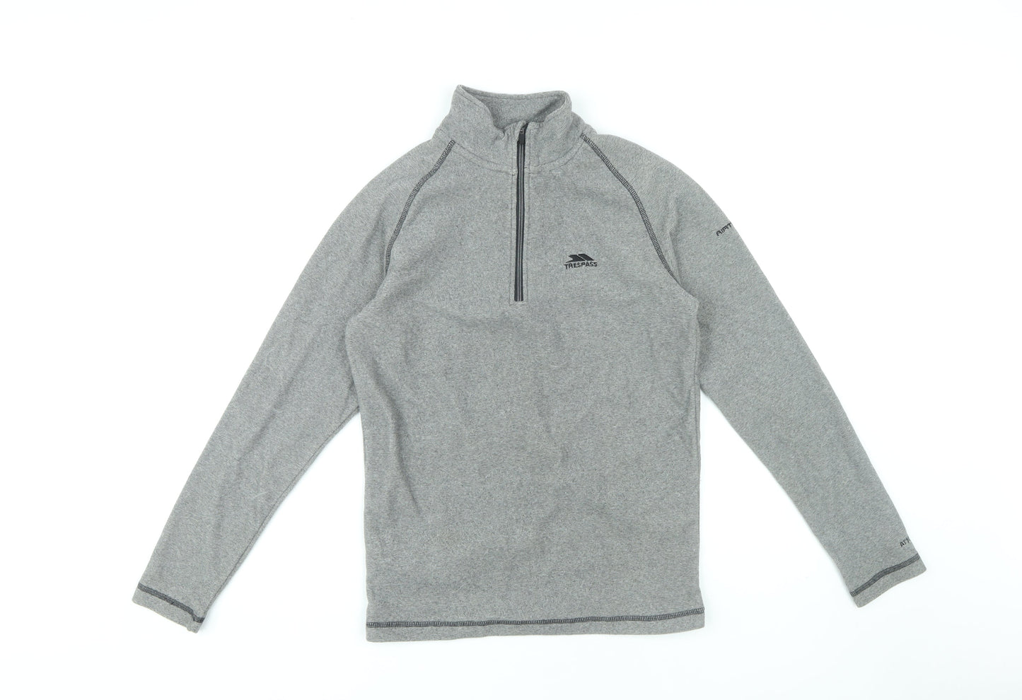 Mens UK Size XS Trespass Grey 1/4 Zip Sweatshirt